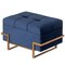 Velvet Storage Ottoman Bench Rectangle With Golden Legs Large Footstool 32In